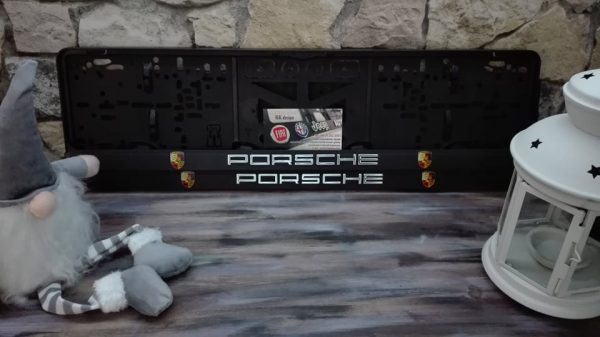 Porsche rendszámtábla keret
